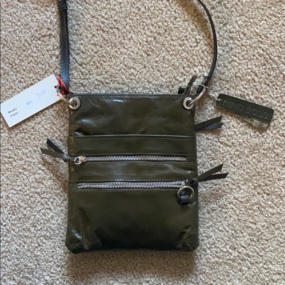 NINO BOSSI - Genuine Leather Olive Green Purse